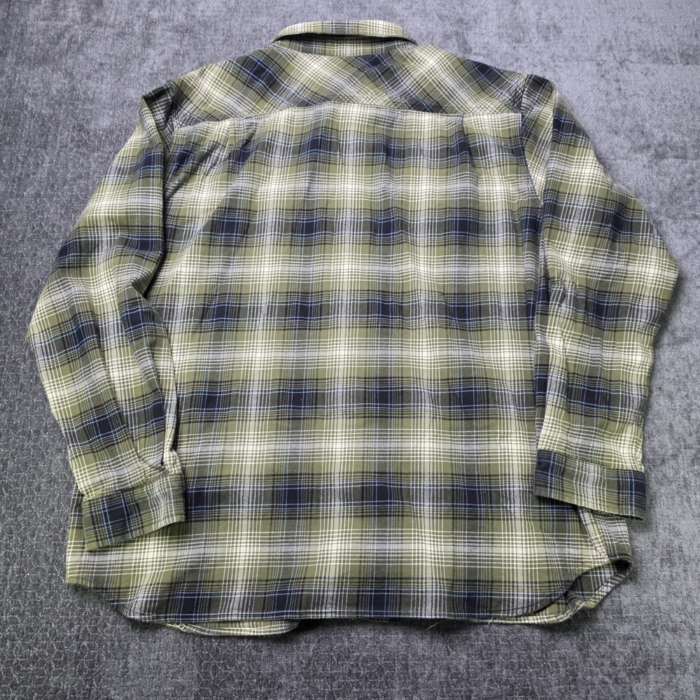 Carhartt Pearl Snap Plaid Flannel Shirt Mens XXL 2XL Green Rugged Cowboy Rodeo - Picture 10 of 10